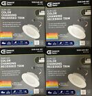 4PK-Commercial Electric 4 in. Slim LED Select Color Changing Recessed Trim White