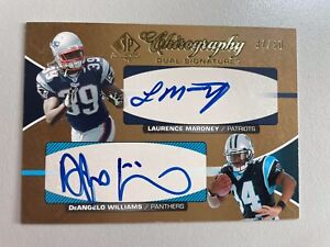 New Listing2006 SP Authentic /50 Laurence Maroney DeAngelo Williams Dual Rookie Auto