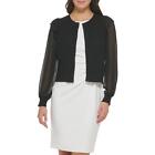DKNY Womens Black Crewneck Long Sleeve Workwear Cardigan Sweater XL BHFO 2850