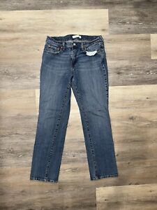 Levis 505 Straight Leg Womens Denim Blue Jeans Size 10 Medium EUC