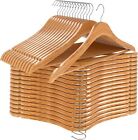 20/30/40 Pack Wood Clothes Hangers Smooth Finish Wooden Coat Hangers for Clothes