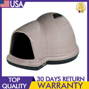 Insulated Doghouse Medium Size W/ Fresh Air Inside Offset Doorway Heavy-duty Hot