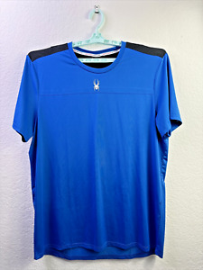 Spyder Active Men's Short Sleeve Tee T-Shirt Heather Blue XL