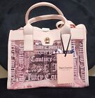 NEW Juicy Couture Clear Pink Heart Powder Blush Beachin SMALL Tote
