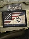USA Israel Flag Morale Patch Tactical Military Army Badge Hook