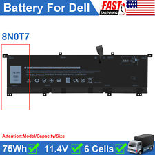 8N0T7 Battery For Dell XPS 15 9575 9575-D2801TS Precision 5530 9575 2-in-1 75Wh