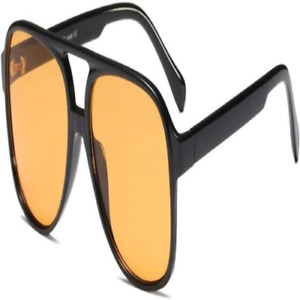 Freckles Mark Vintage Retro 70s Sunglasses for Women Men Tinted Yellow