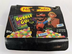 1989 Topps Super Mario Bros Bubble Gum Nintendo Candy Store Display Box Zelda