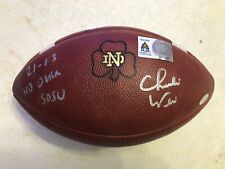 2008 Notre Dame Fighting Irish GAME USED Wilson 1005 Football Signed By Weis