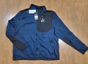 Champion Mens Summit Sweater Fleece Jacket Size XXL Blue Heather Black NWT