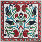 8''x 8''Turkish 100% Handmade Decorative Tile,Bathroom & Kitchen Backsplash Tile