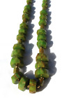 Vintage Green Swirl Marbled Bakelite Necklace