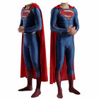 Superman Bodysuit Jumpsuit Man of Steel With Cape Halloween Cosplay Costume