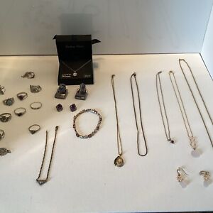 925 Jewelry Lot Sterling Silver Vintage,modern,Italian 925, Mixed Gemstones