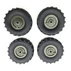 4Pcs Rubber Wheel Rim Tires Tyres for WPL B-36 B36 B36K 1/16 RC Car Ural Truck g