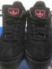 Adidas Womens Samoa Black Pink Low Top Lace Up Running Sneaker Shoes Size 9