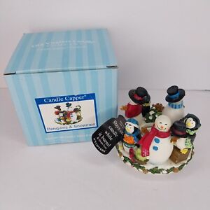 Old Virginia Candle Company Penguins & Snowmen Candle Capper Stopper With Box