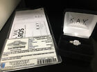 Kay Jewelers halo princess cut engagement ring .58ct  F/I2 size 4 1/4, 4gr