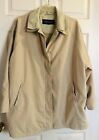 London Fog Women’s Coat Tan With Light Green Double Collar Size   XXL trench