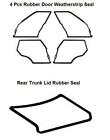 Door + Trunk Rubber Weatherstrip Seal Set 5 Pieces For Mercedes Benz W108 280SE