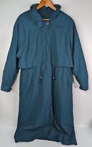Alorna Active Coat Womens 5/6 Turquoise Long Trench Coat Removal Liner