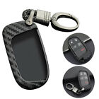 Carbon Fiber Key Fob Chain For Jeep Dodge Chrysler Accessories Cover Case Ring (For: Jeep Grand Cherokee SRT8)