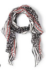 CAbi New NWT Fable Scarf #4030 Red White Black Was $54