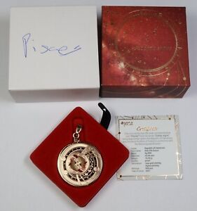 2021 CAMEROON | Silver 10g PISCES Zodiac Sign Jewelry Pendant 500 Francs #41986C