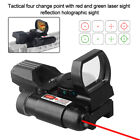 Tactical Red Green Dot Sight Reflex Optics Holographic Rifle Scope W/ Red Laser