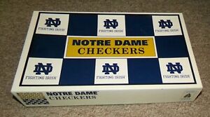 New ListingNCAA Notre Dame Fighting Irish 1994 Checkers Board Game Mini Helmets Complete !!