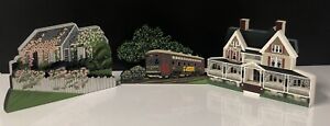 Shelia's Collectibles Houses Lot Of 3 - Swain Cottage-St Charles Streetcar-Inman