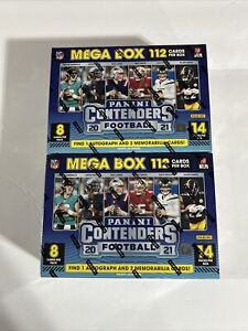 (2) - 2021 Panini Contenders - NFL - MEGA BOX LOT - 1 Auto + 2 Memorabilia - QTY