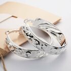 Elegant 925 Sterling Silver New Fashion Hollow Round Circle Charms Hoop Earrings