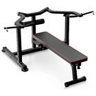 Bench Set Weight Adjustable Workout Press Rack Home Gym Fitness Body New Weights