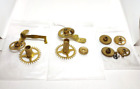 Vintage NOS Lot Grandfather Clock Moving Moon Dial Brass Gears & Parts