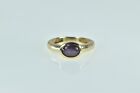 14K Oval Natural Star Ruby Cabochon Ring Yellow Gold *13