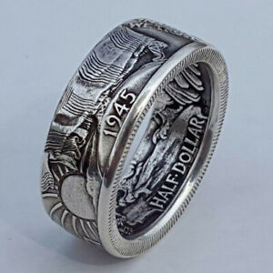 Women 925 Silver Anniversary Wedding Ring Elegant Men Jewelry Gift Sz 7-13