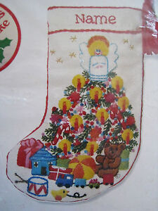 Christmas Sunset Crewel Stitchery Stocking Craft KIT,BABY'S FANTASY, 7.5