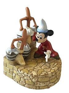 VTG Walt Disney Co Fantasia Mickey Sorcerer Apprentice Broomsticks Music Box