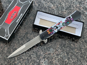 The Joker Stiletto Style Spring Assist Opening Pocket Knife New Batman