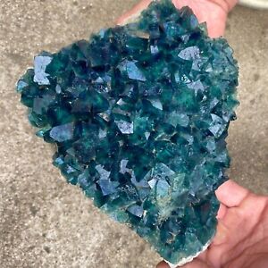 4.68LBGnatural super beautiful green fluorite crystal ore standard sample