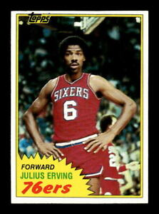 1981-82 Topps Basketball #30 Julius Erving EX MINT Philadelphia 76ers