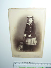 Cabinet Photograph Card by Henry & Henry of Haslingden showing Girl & Pug Dog