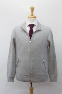 NWT$3695 Brunello Cucinelli Men Cashmere Blend Zip Cardigan Sweater 50/40US A221