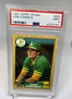 1987 Topps Tiffany Jose Canseco All-Rookie Trophy #620 Oakland A's PSA 9 Mint