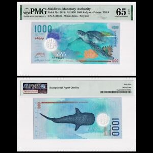 [PMG]EPQ65, Maldives 1000 Rufiyaa, 2015, P-31, Polymer, UNC