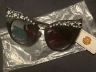 Women Eyewear Sunglasses Black Bling Oversized Cateye Frame Classic Fashion