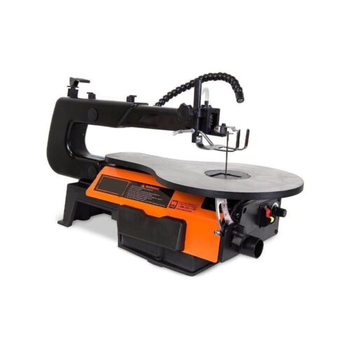 16-Inch Two-Direction Variable Speed Scroll Saw with Work Light, Black, Orange