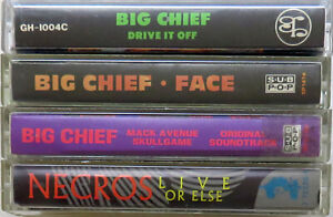 Big Chief Audio Cassette Tape Lot Sub Pop Records Necros Grunge Rock Music
