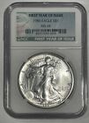 1986 American Silver Eagle NGC MS-69 with First Year Of Issue Label